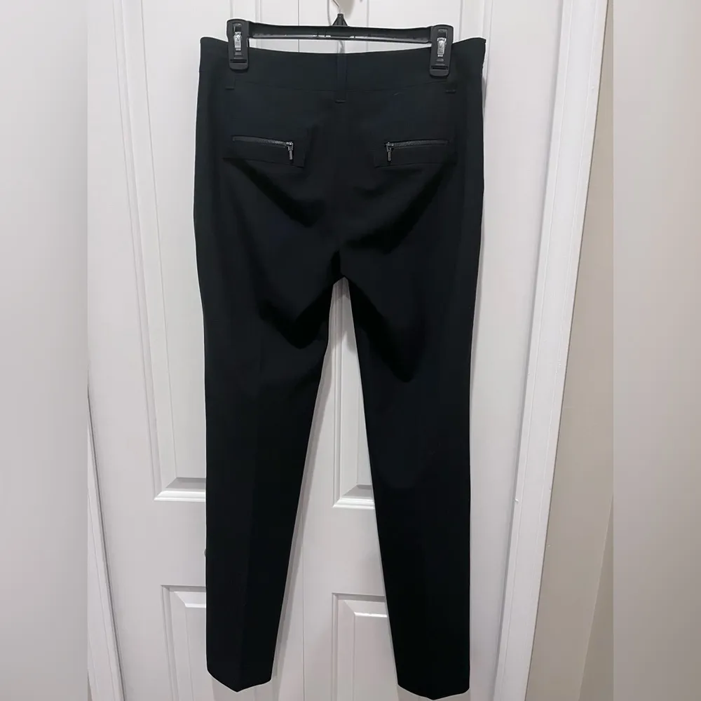 Tory Burch Wool Blend Navy Dress Pants Slim Fit Sz 4 Long 31.5 Inseam - Image 2
