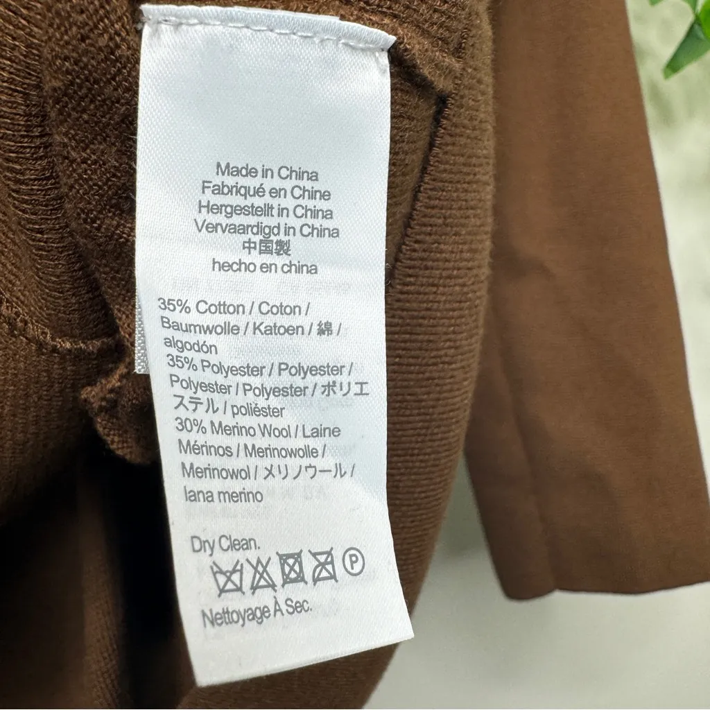 J. Crew Brown Cecile Relaxed Sweater Blazer size S Small BF013 - Image 10