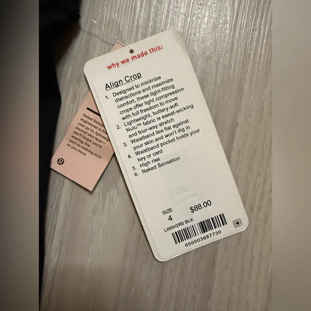Lululemon Align Crop *19” Black | Rare Original 2017 Edition | Size 4 - Image 7