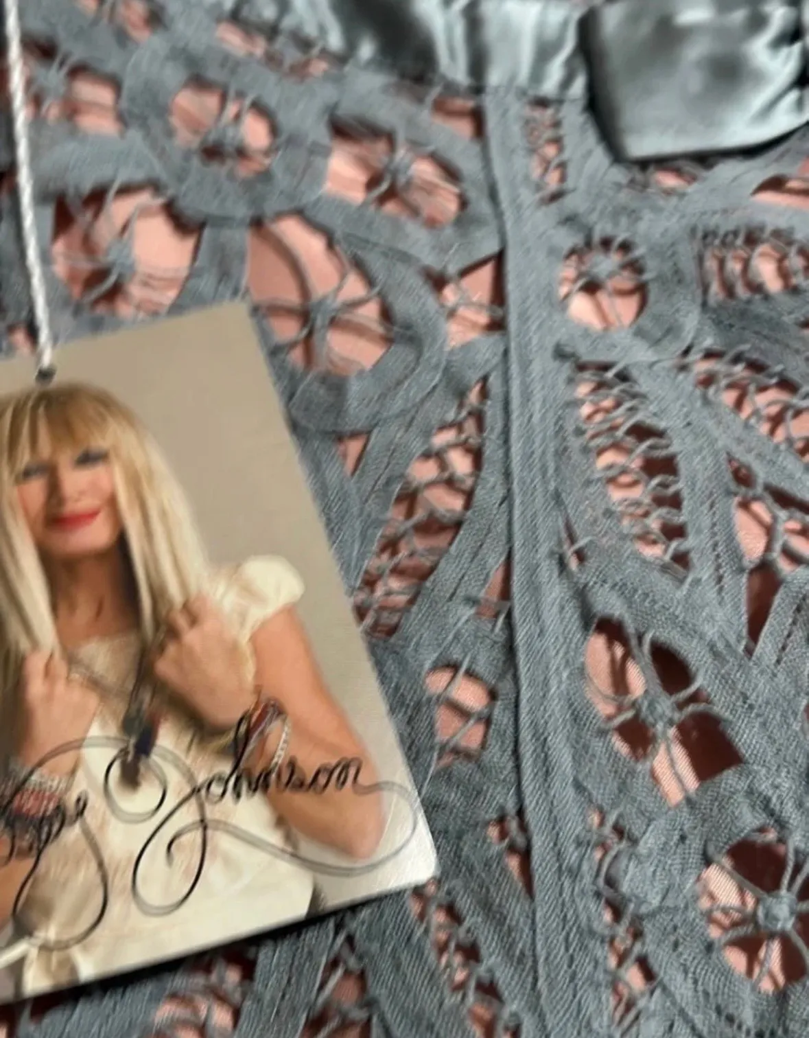 Betsey Johnson Rare Vintage Blue Lace Dress NWT Size 2 - Image 8