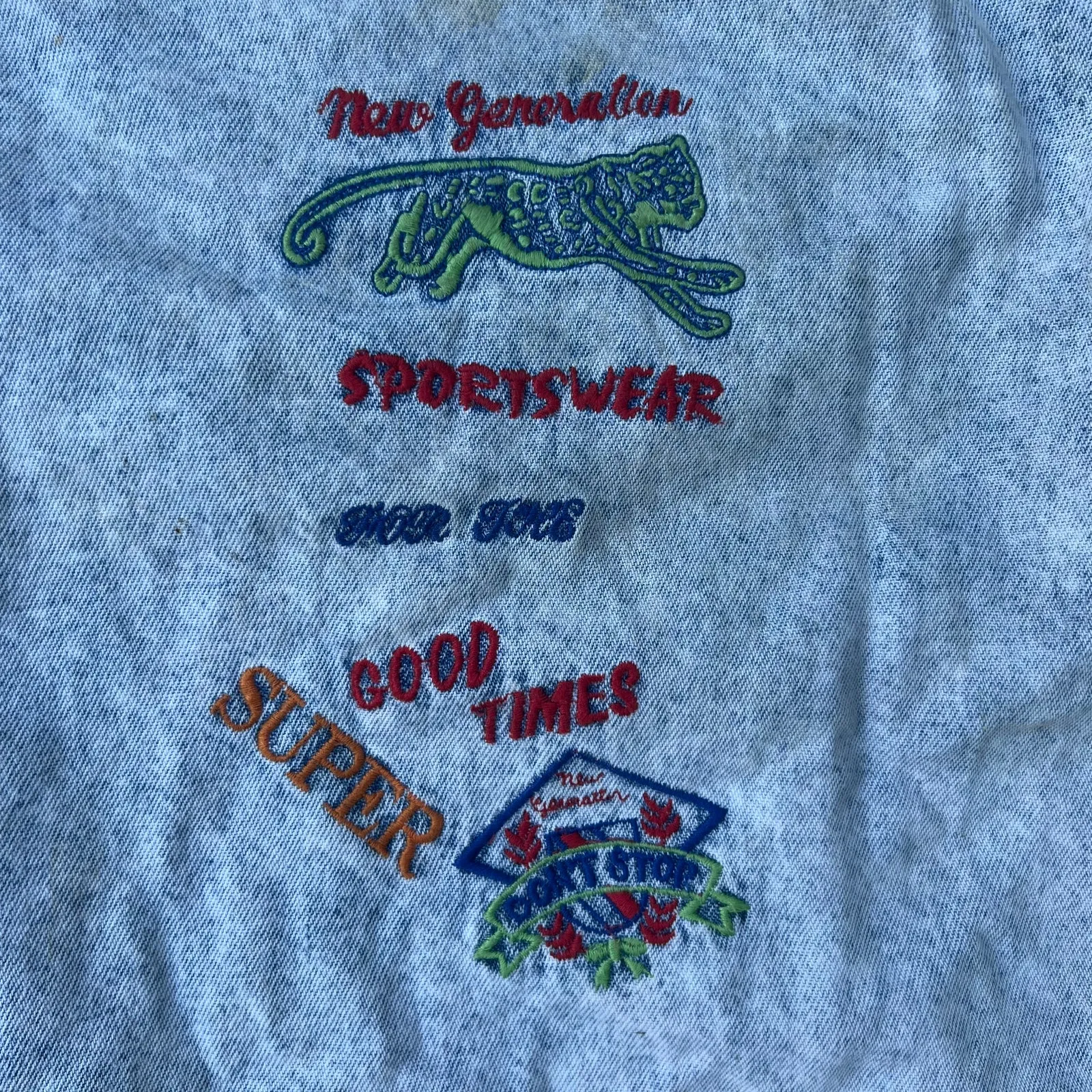 Vintage denim shorts skort bareback high rise pleated Blue Size 26 - Image 4