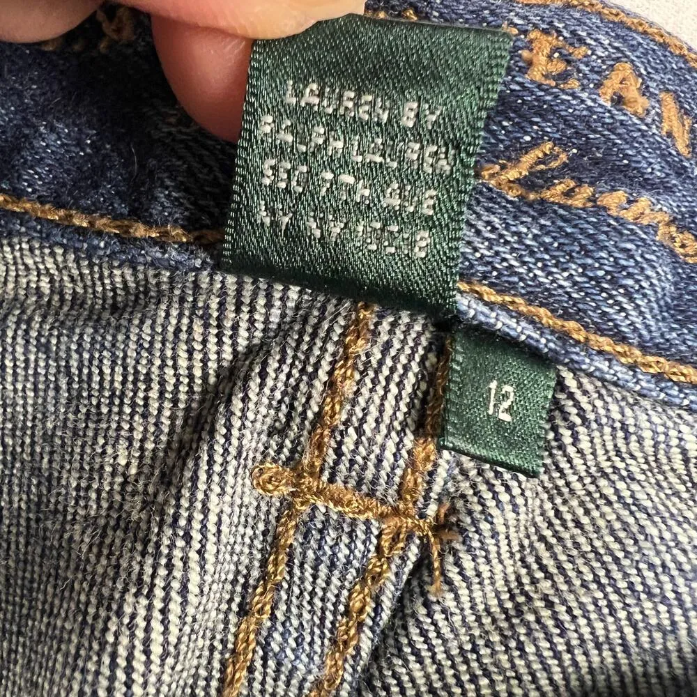 Lauren Jeans Co. Vintage Ralph Lauren Straight Leg Medium Wash Jeans Size 12 Blue - Image 8