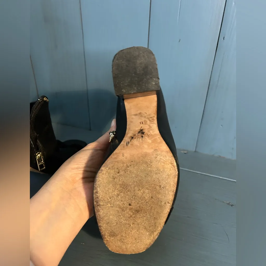 Coach Black Leather Open-Toe Ankle Boots | Size 7 - Image 7