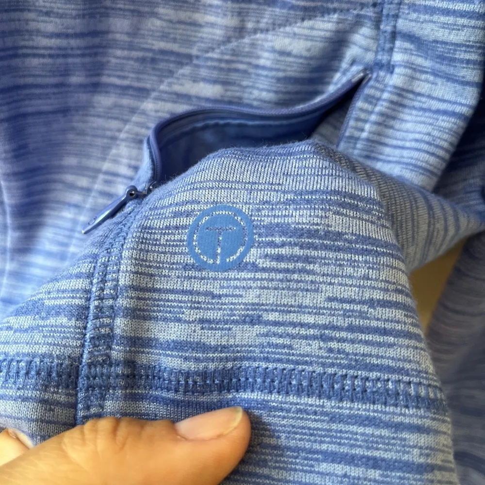 Talbots Sz M‎ Purple UPF 50 Terry Jacket Full Zip Pockets Sweater Top - Image 2