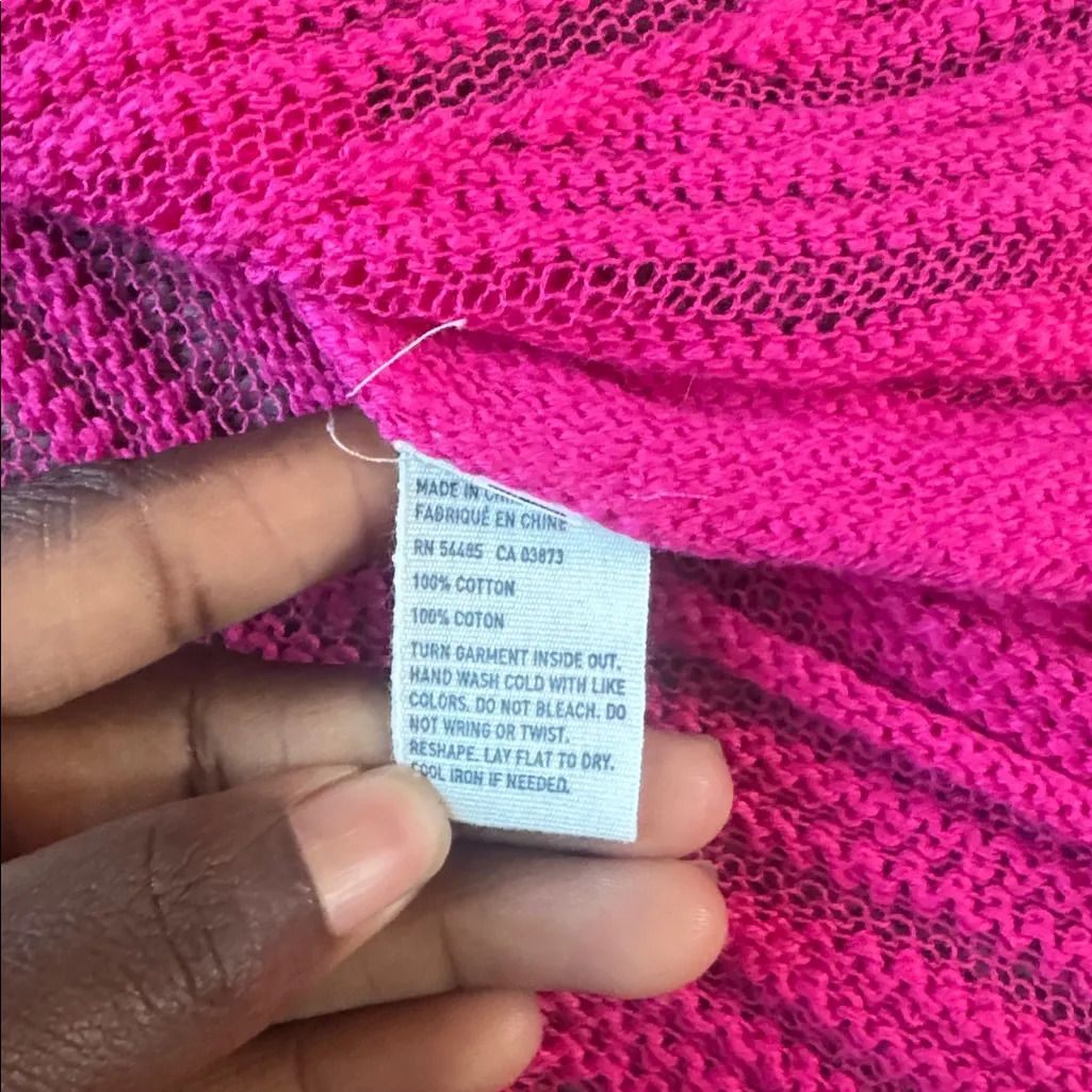 American Eagle Magenta Knit Beach Mini Dress SIZE S - Image 2