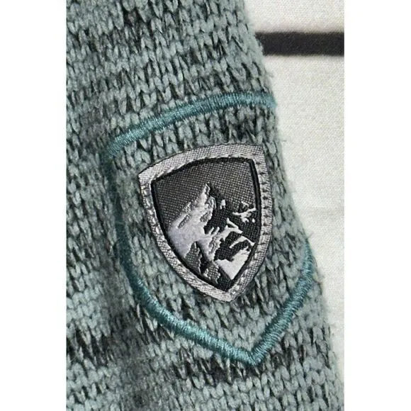 Kuhl‎ Women's Ascendyr 1/4 Zip Pockets Soft Fleece Green Mottled Sweater XS - Image 2