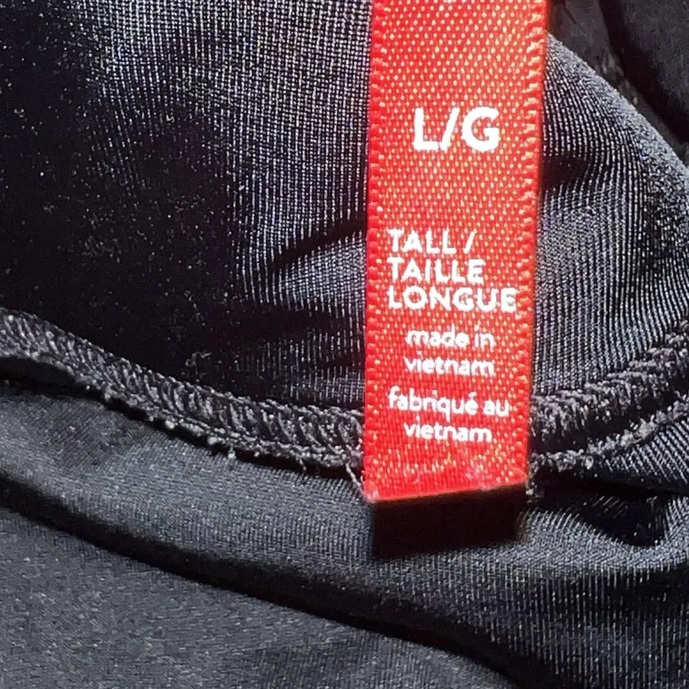 Spanx Women Black Faux Leather Tummy Control Shapewear Pull On Leggings Large LT - Image 9