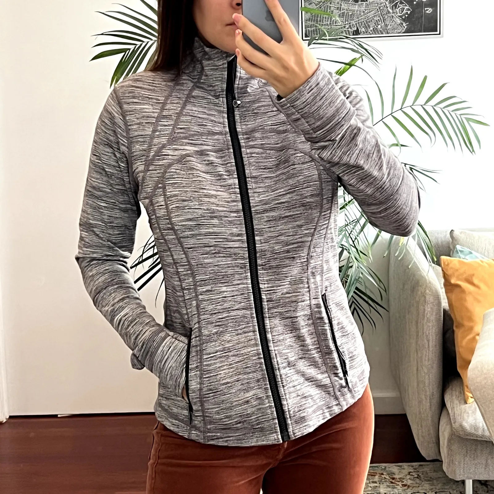 Lululemon Define Jacket Space Dye Camo Seal Grey Deep Coal size 10 Gray - Image 2