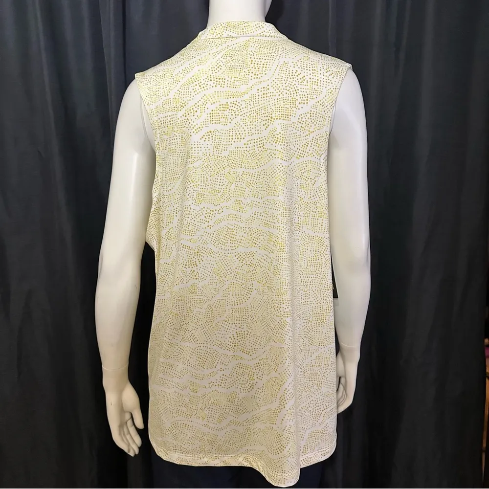 Nike's Women's Sleeveless Dri-Fit Saffron Sleeveless Golf Top - Image 6