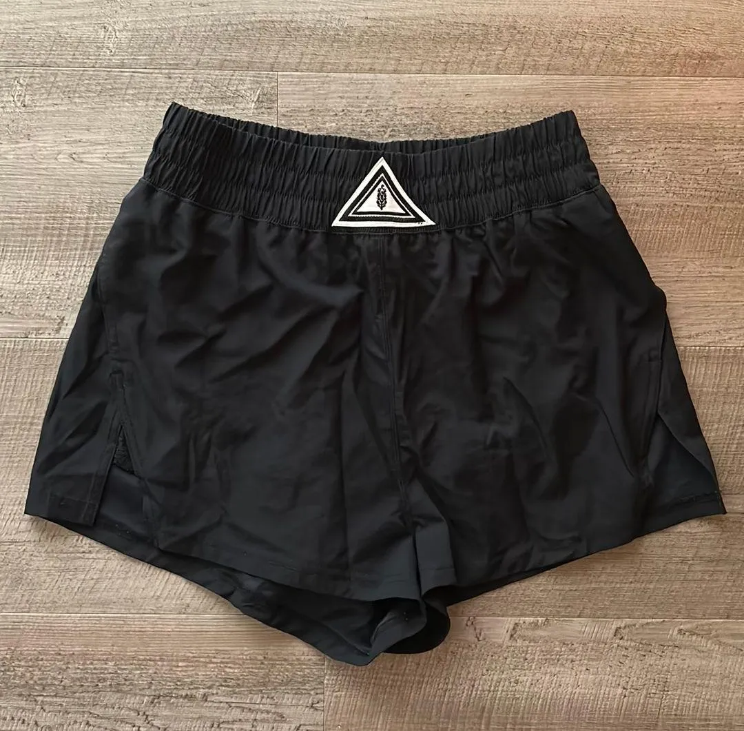 FP Movement Black High Waisted Logo Shorts - Image 1