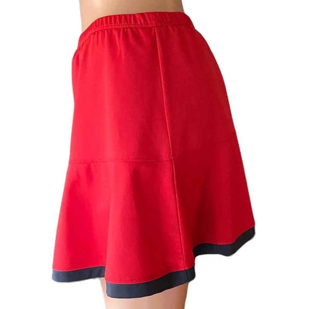 Spandex Tennis Skort by BOLLE ~ Red w/ Black Trim Mini Skirt ~ Women's MEDIUM - Image 3