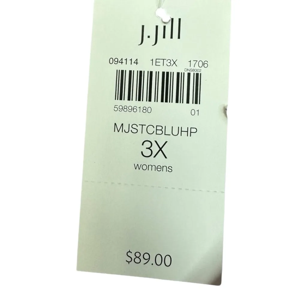 J. Jill NWT Floral Paisley Print Shell Size 3X Purple - Image 8