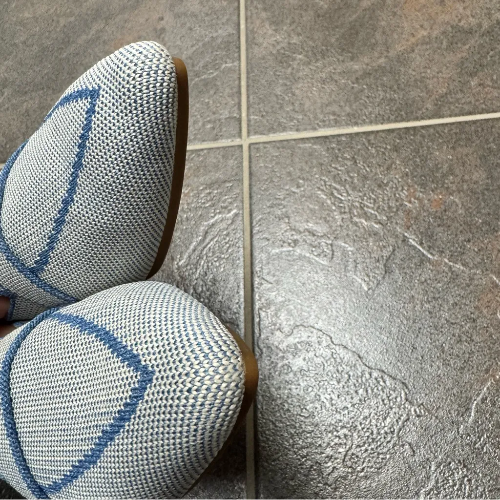 Vivaia Amelia Pointed Toe Knit Slip On Loafers Womens Shoes Sky Blue EU 41 Size 10 - Image 7