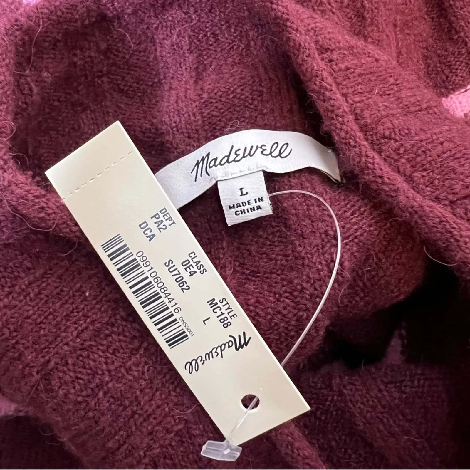 NWT Madewell Striped Evercrest Turtleneck Sweater in Coziest Yarn sz L - Image 7