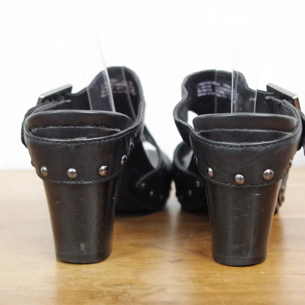 Dansko Ripley Studded Black Leather Mule Clogs EU 37 - Image 7