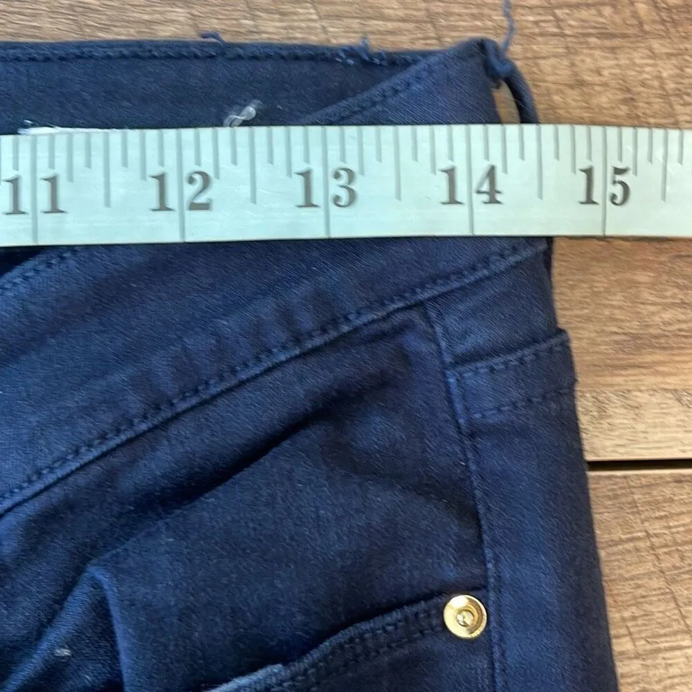 Frame Denim Womens Distressed Le Skinny de Jeanne‎ Deep Blue Dive Size 30 - Image 11