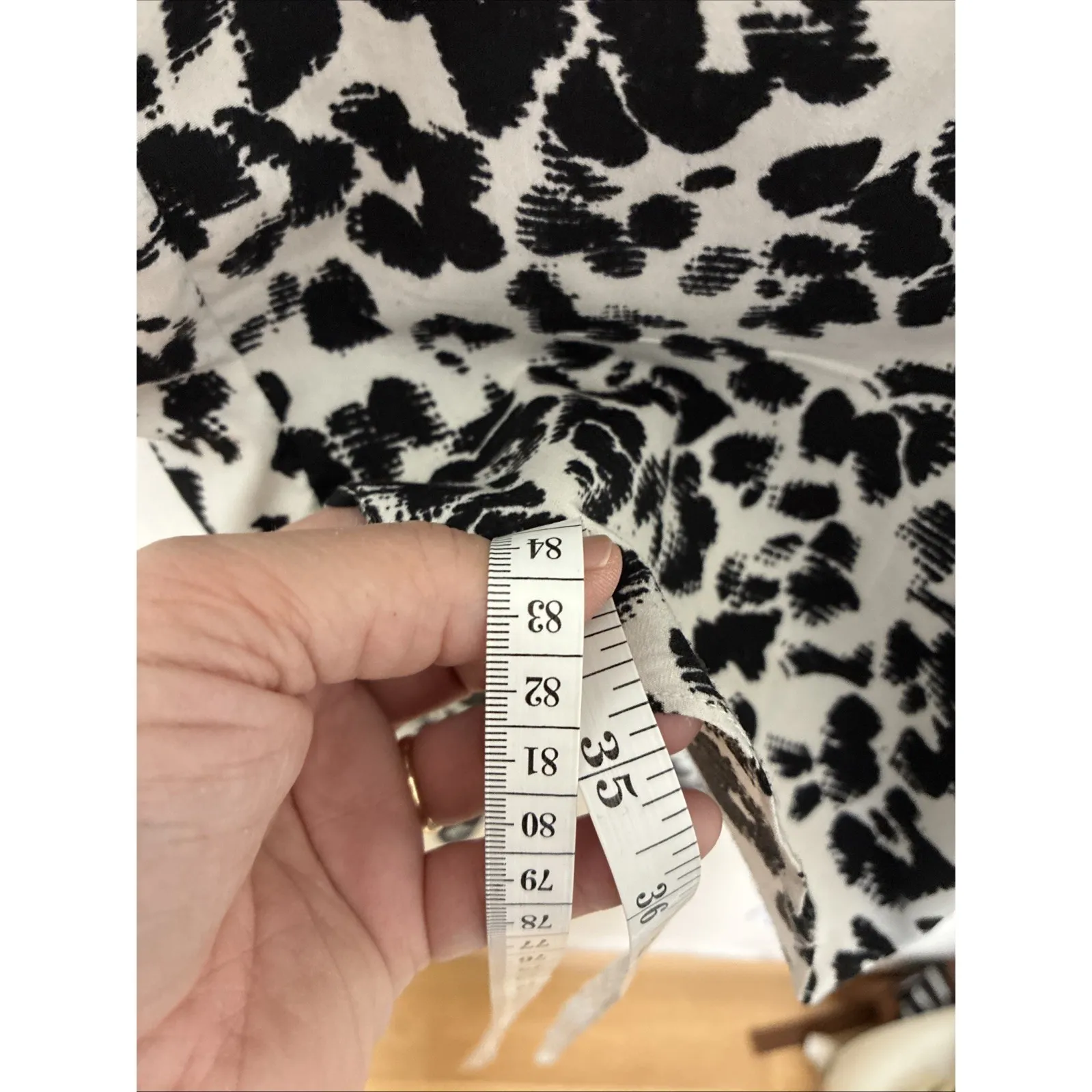 Merona White and‎ Black Animal Print High Low Dress Women's Size Small - Image 12