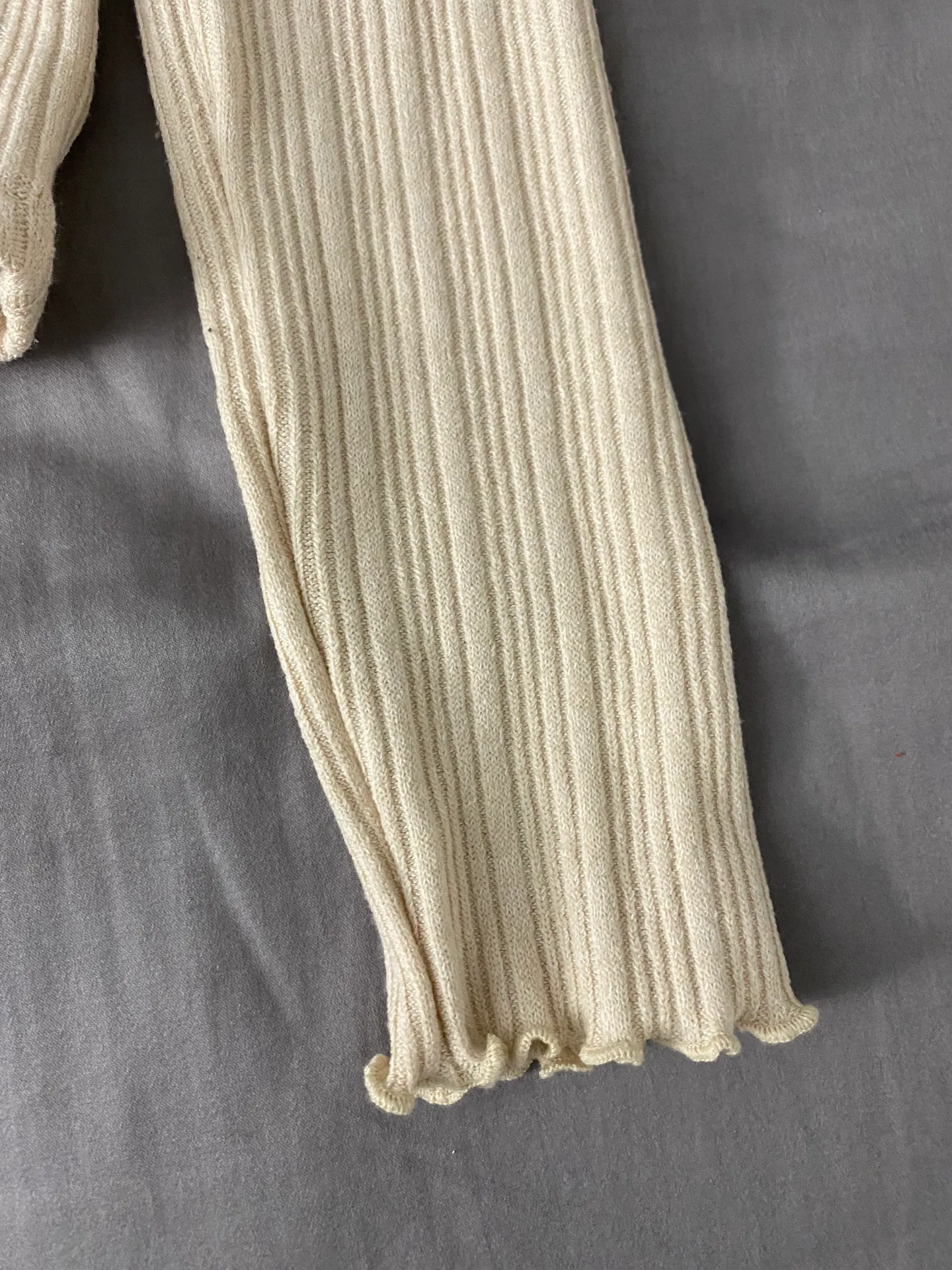 Cream Knit Long Sleeve - Image 3