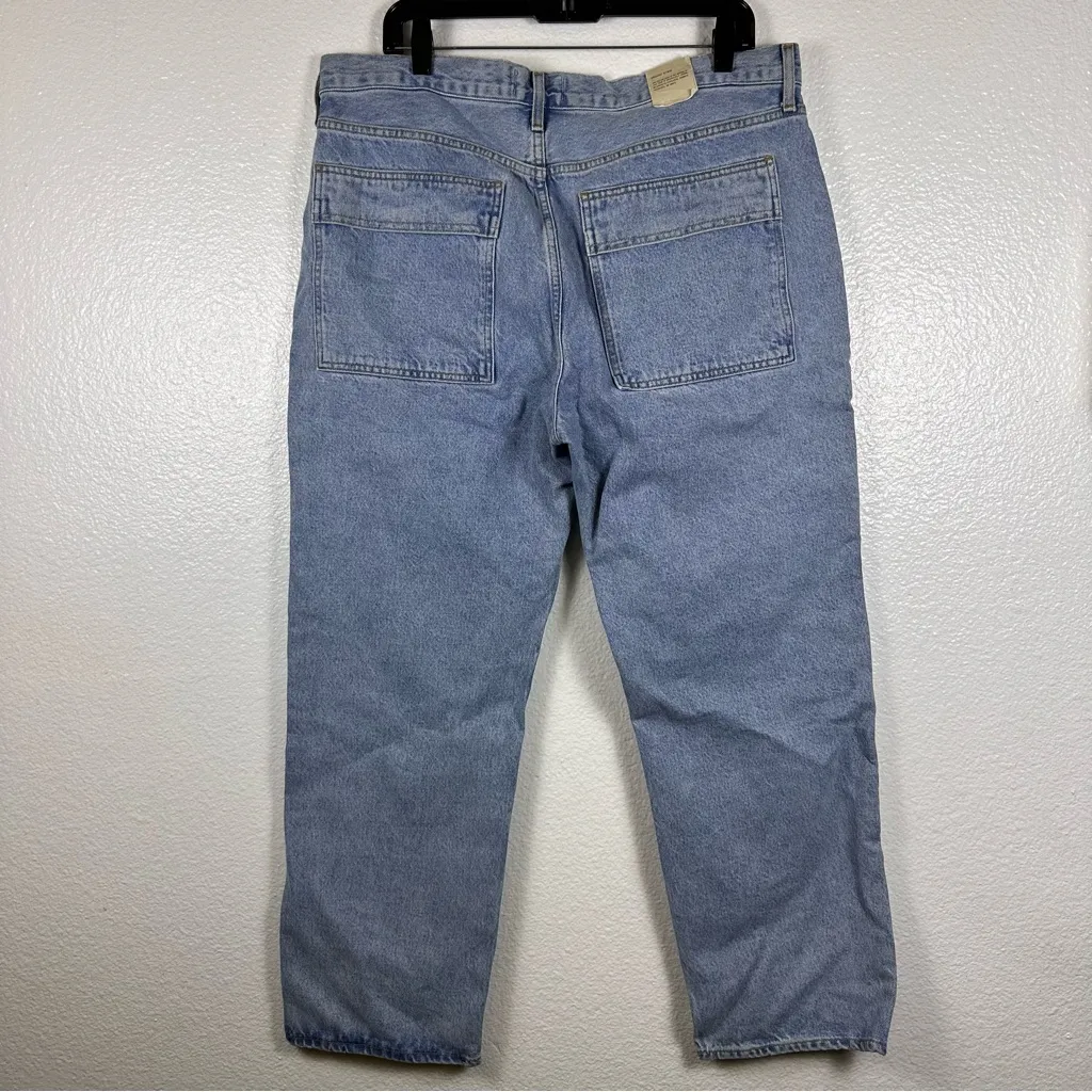 Agolde Light Blue Denim Cargo Pants - Image 4