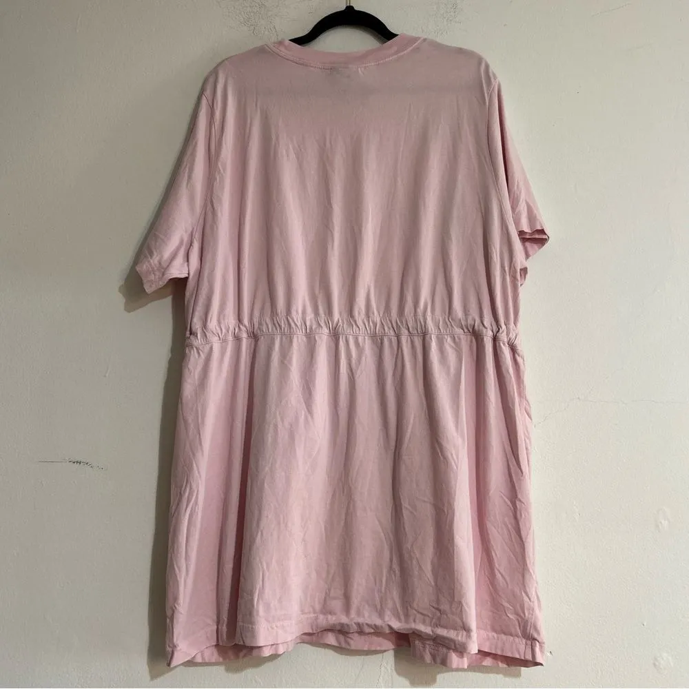 Nike Sportswear Icon Clash Tunic T-Shirt Dress in Pink Plus Size 2x - Image 8