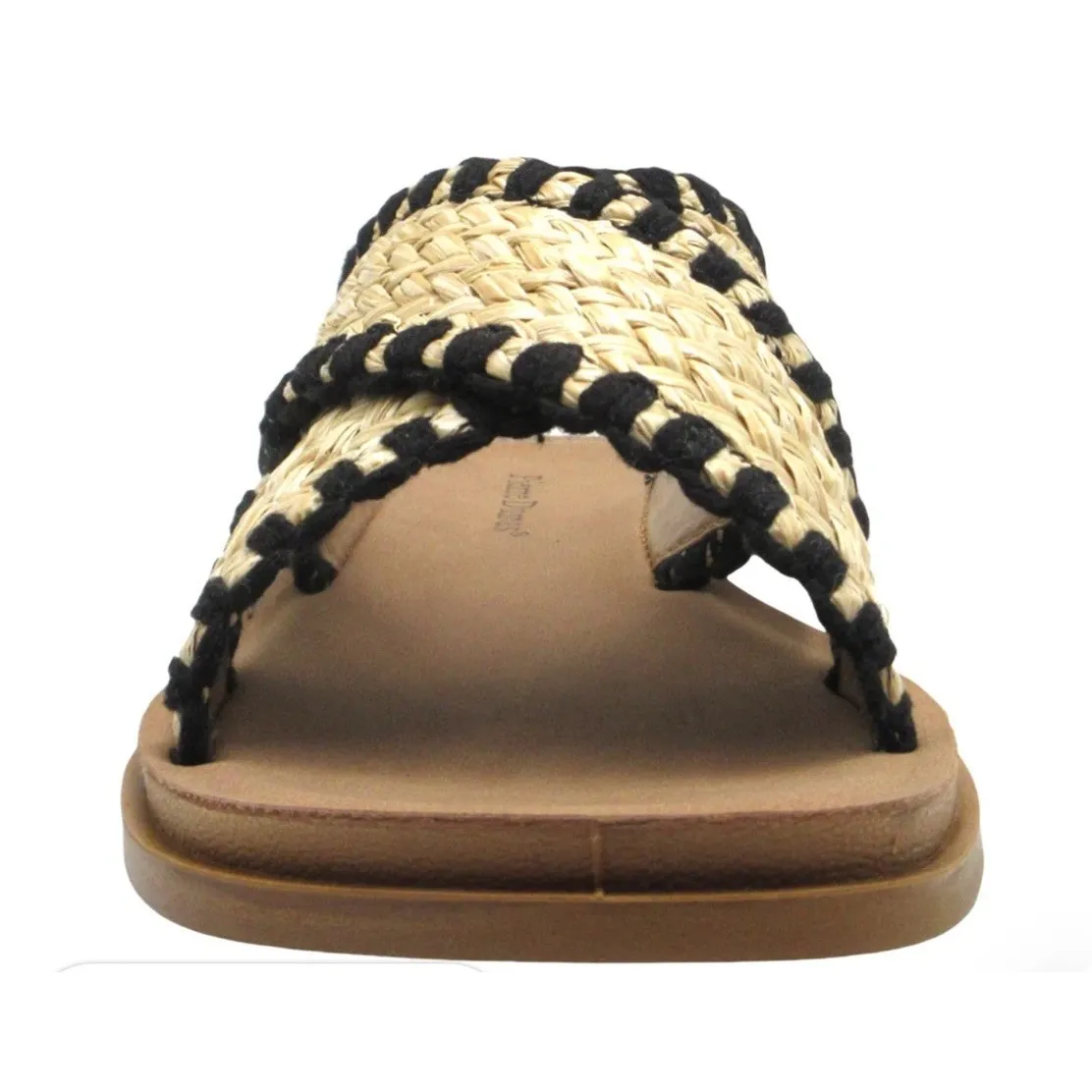 Pierre Dumas  ‎ Weaved Caliso Sandals Beige Black Size 6 - Image 2