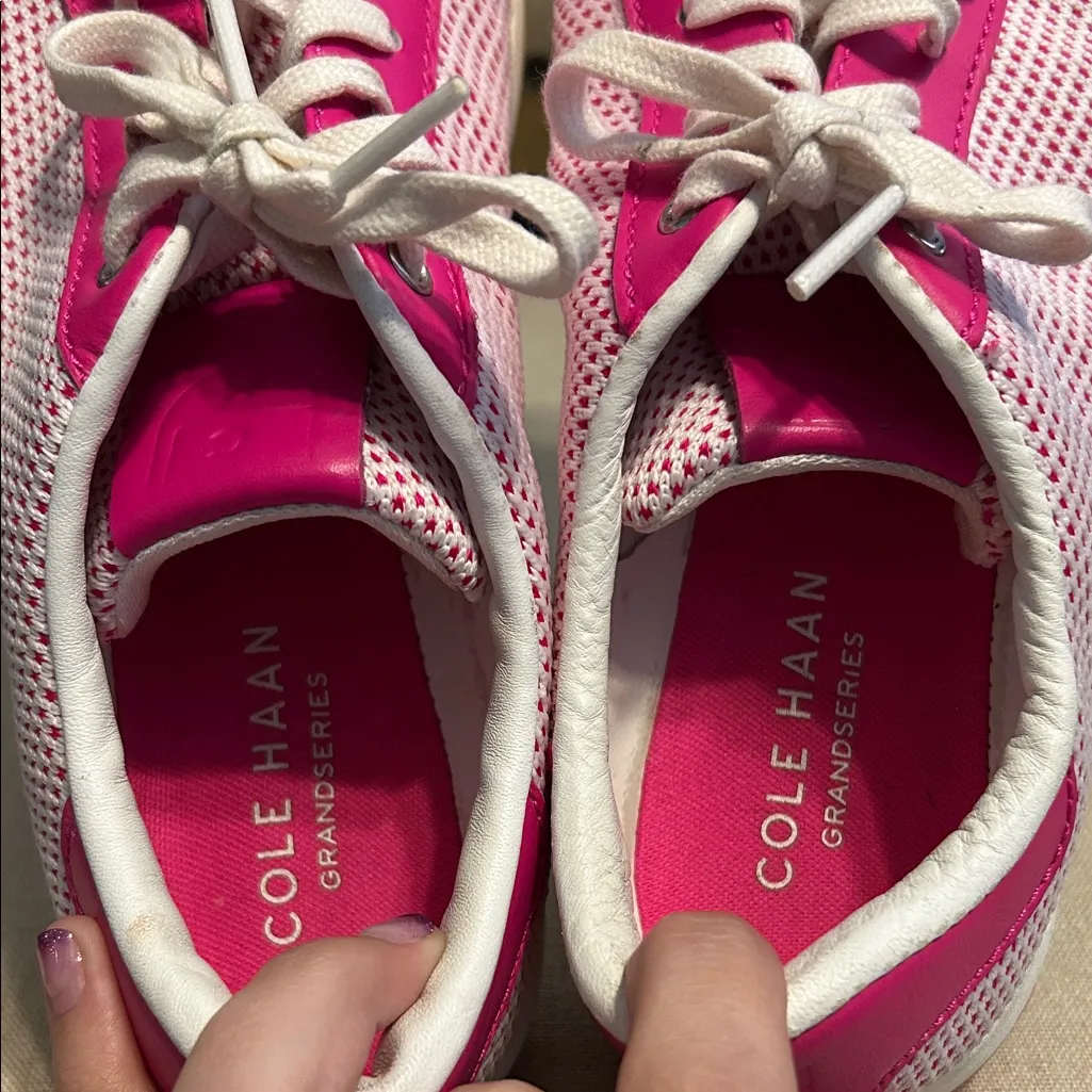 Cole Haan Grand Series Pink and White Mesh Sneakers, Size 9B - Image 7