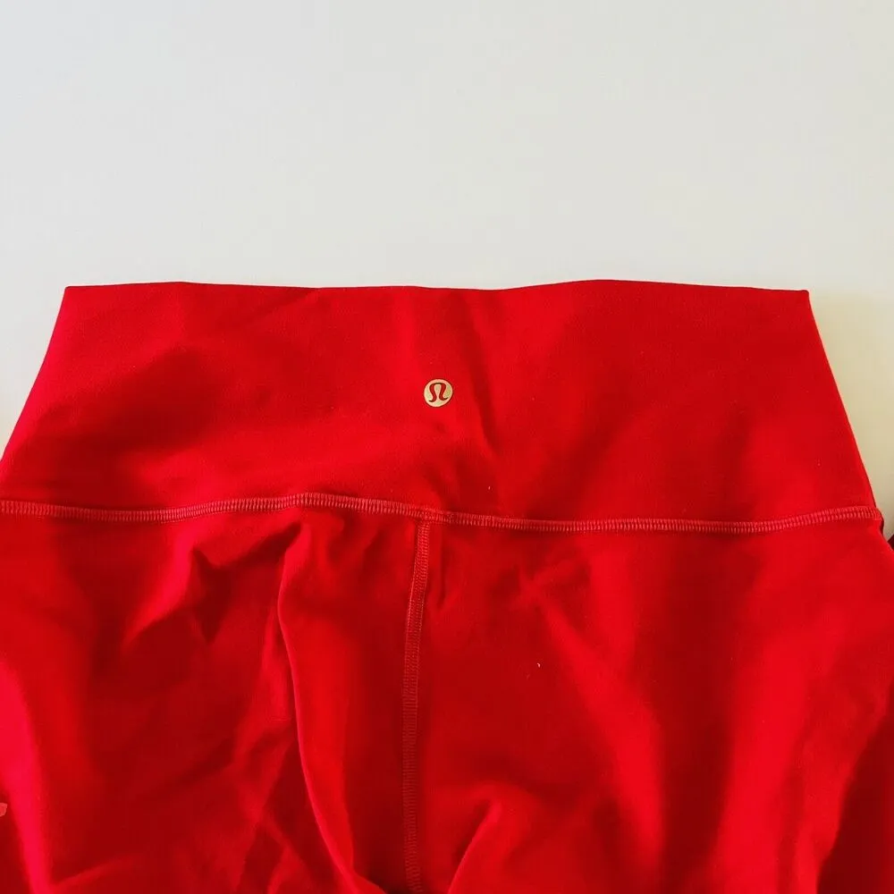 LULULEMON ATHLETICA Dark Red Wunder Under HR 7/8 Tight *LNY Leggings - US 10 - Image 4