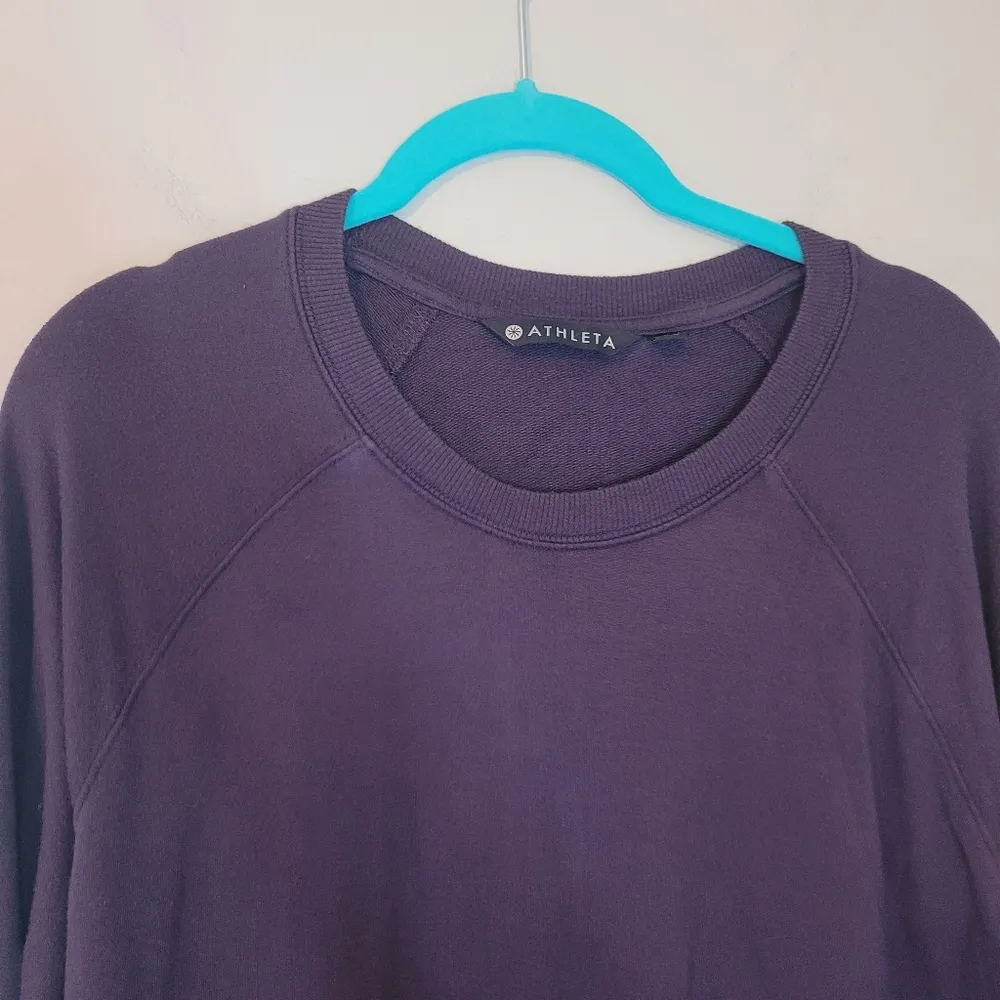 Athleta Purple Mindset Sweatshirt Beyond Soft Crewneck - Image 2
