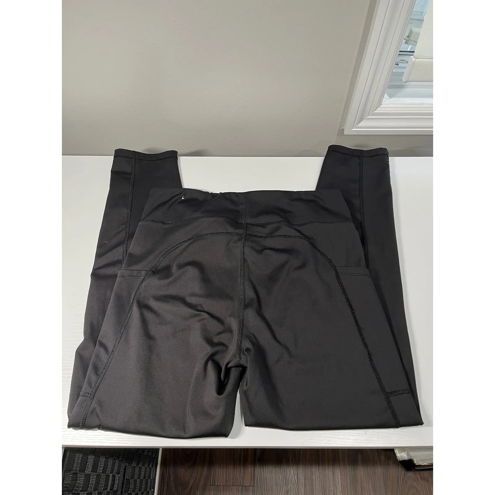 Aeropostale Legging Size L Black Camo Blue Activewear Pockets - Image 9