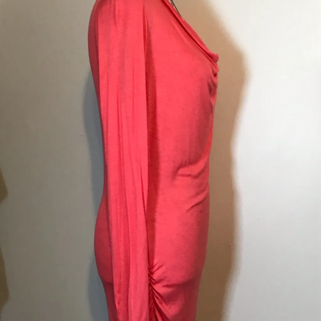 TIFFANY & GREY CORAL FITTED SLOUCH LONG SLEEVE LIGHTWEIGHT TOP SIZE MED Orange - Image 5