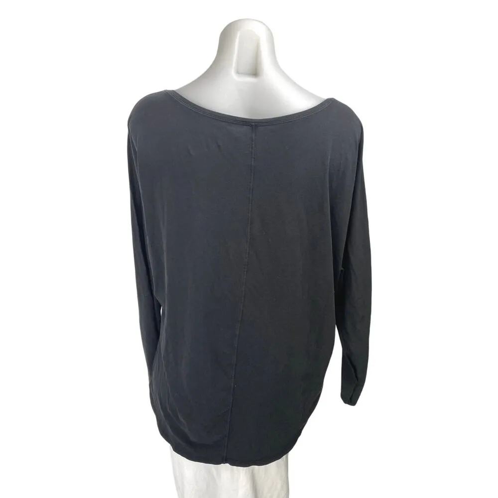 Lululemon Women's Black Long Sleeve Scoop Neck Athletic T Shirt Tee Top Size 6 - Image 2