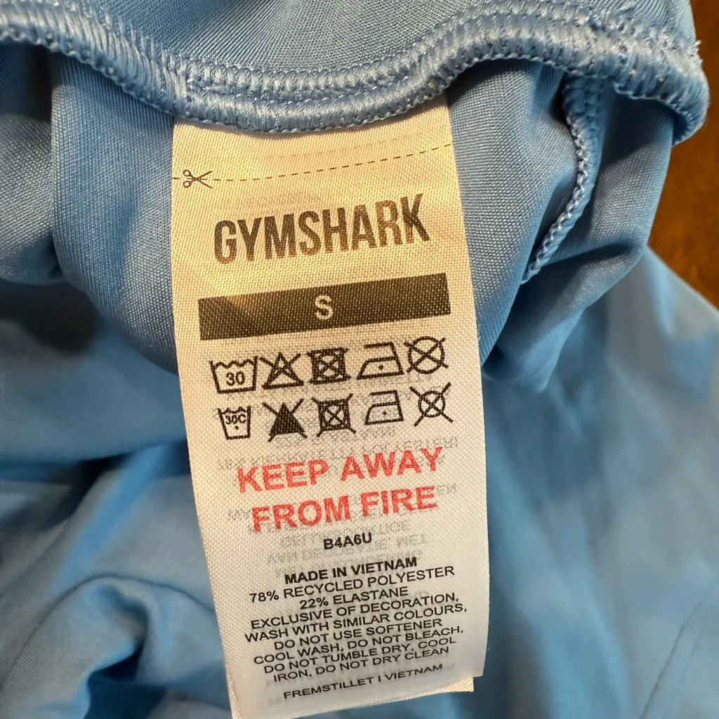 NEW Gymshark Womens Small REPS POWER TIGHT SHORTS Coastal Blue SOLD OUT MSRP $46 - Image 9
