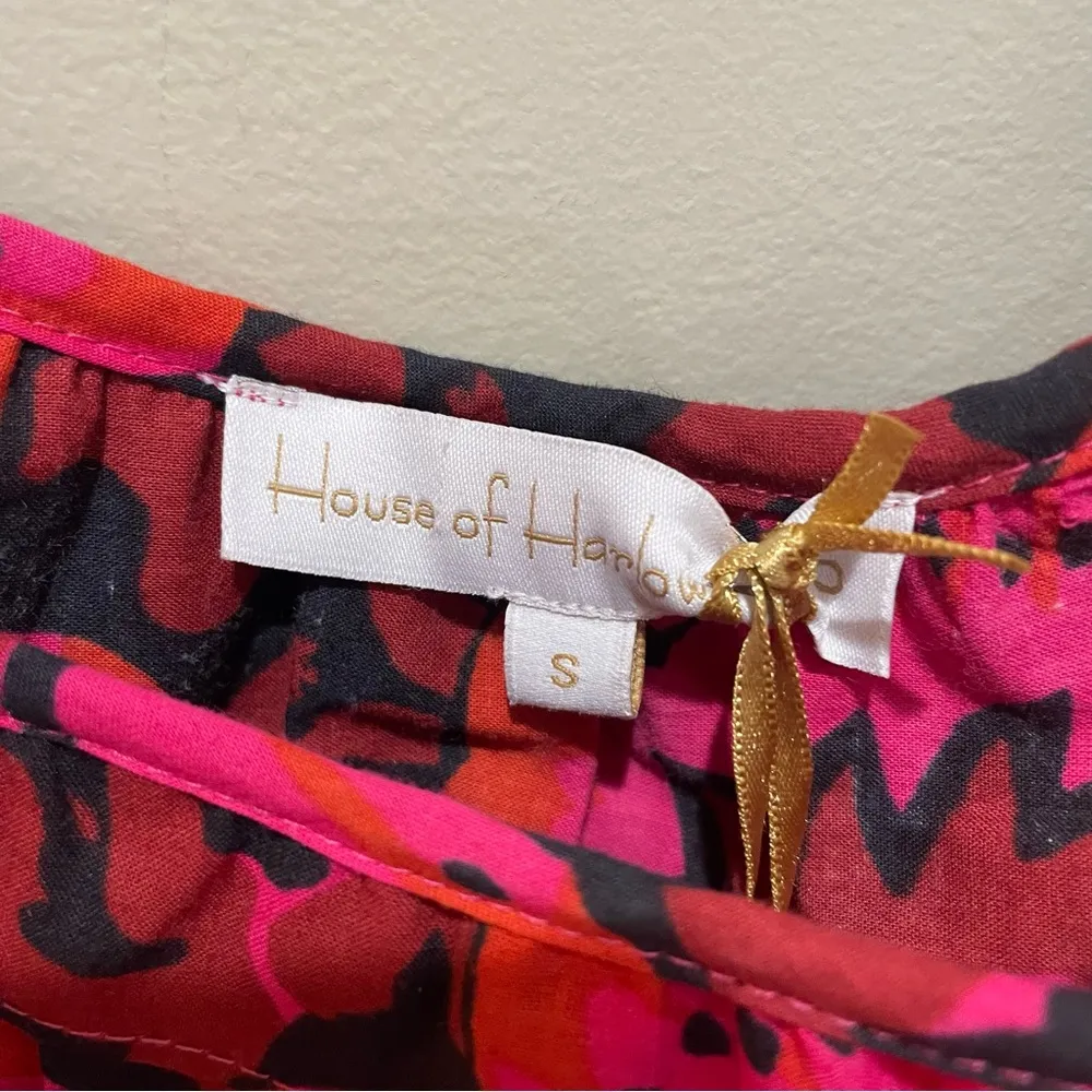 House of Harlow 1960 Shania Fuchsia print puff sleeve mini dress Size Small - Image 9