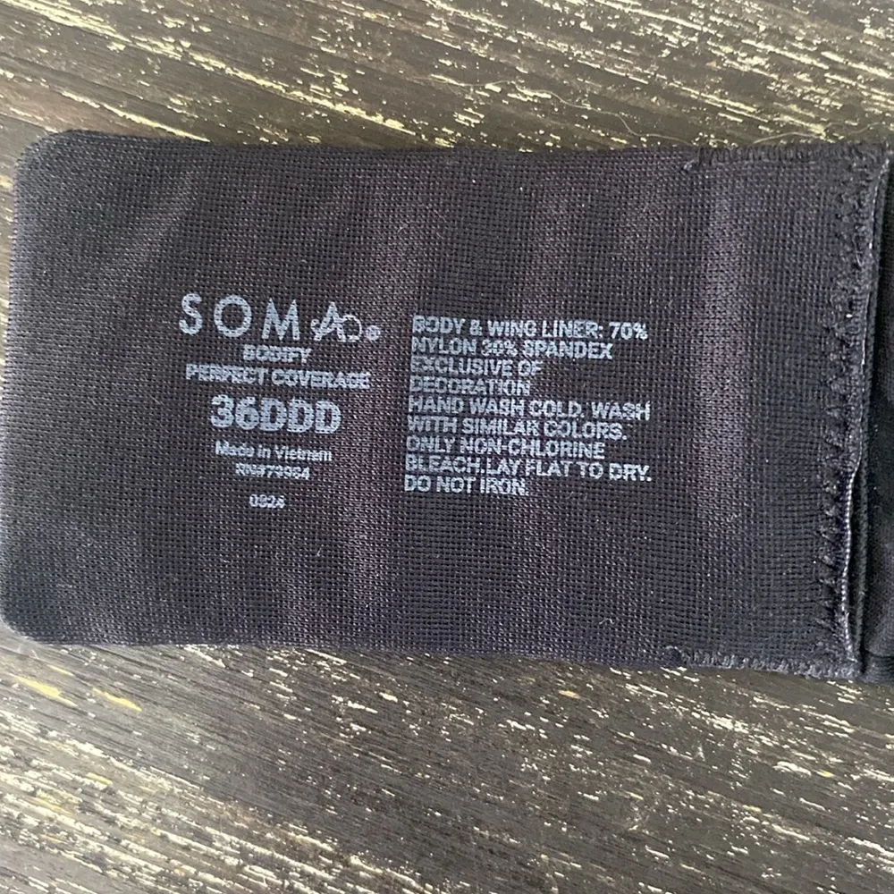 Soma Black Bodify Perfect Coverage Bra 36DDD Size undefined - Image 6