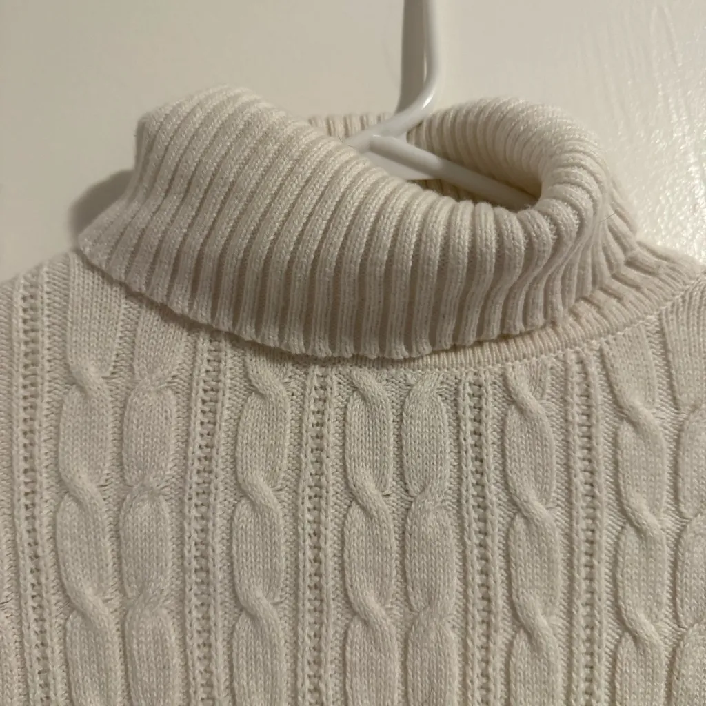 Women’s St John’s Bay Cable Knit Turtleneck Sweater - Image 2