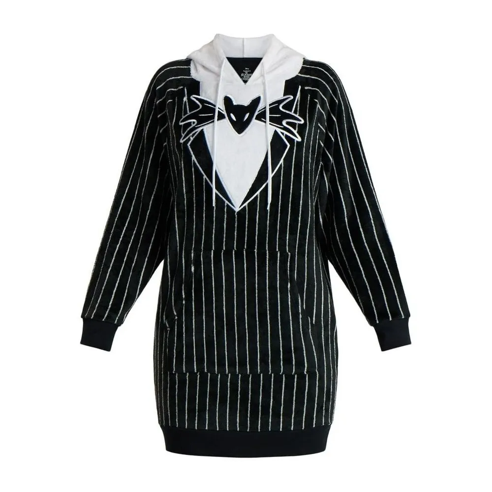 Disney Nightmare Before Christmas Hooded Dress Black White Jack Skellington - Image 3