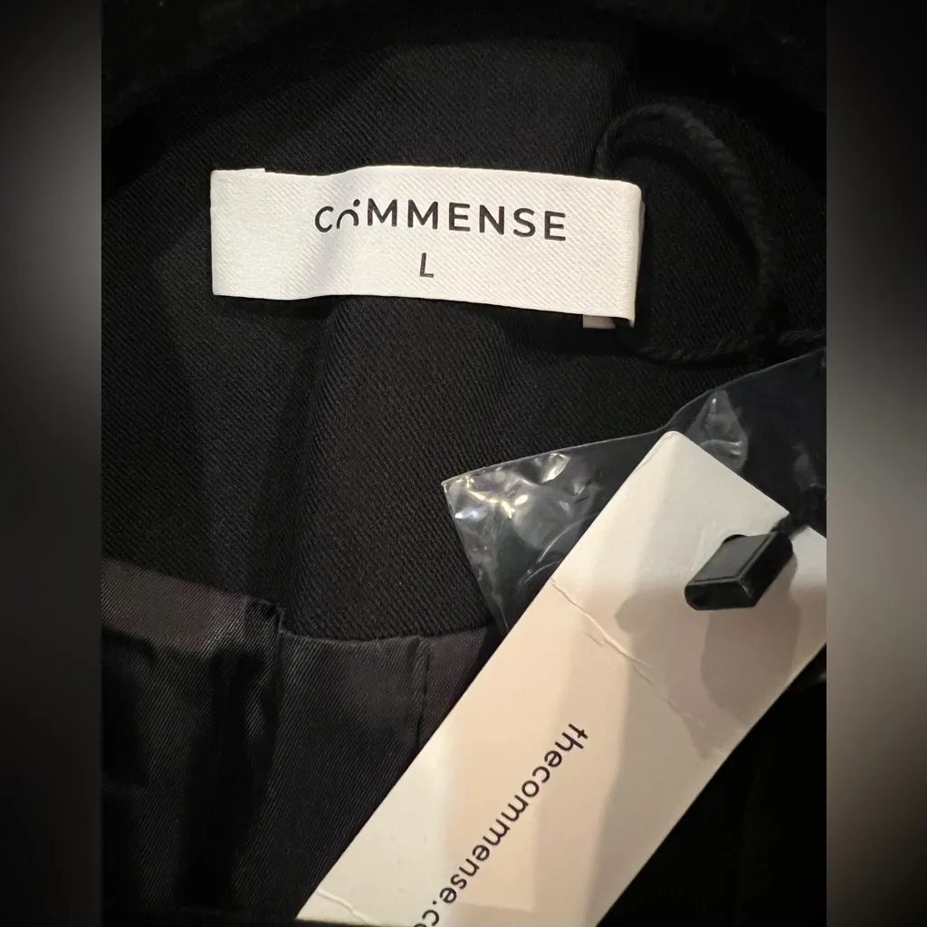 Commense Black Collar Pocket Blazer Coat NWT Size Large - Image 10