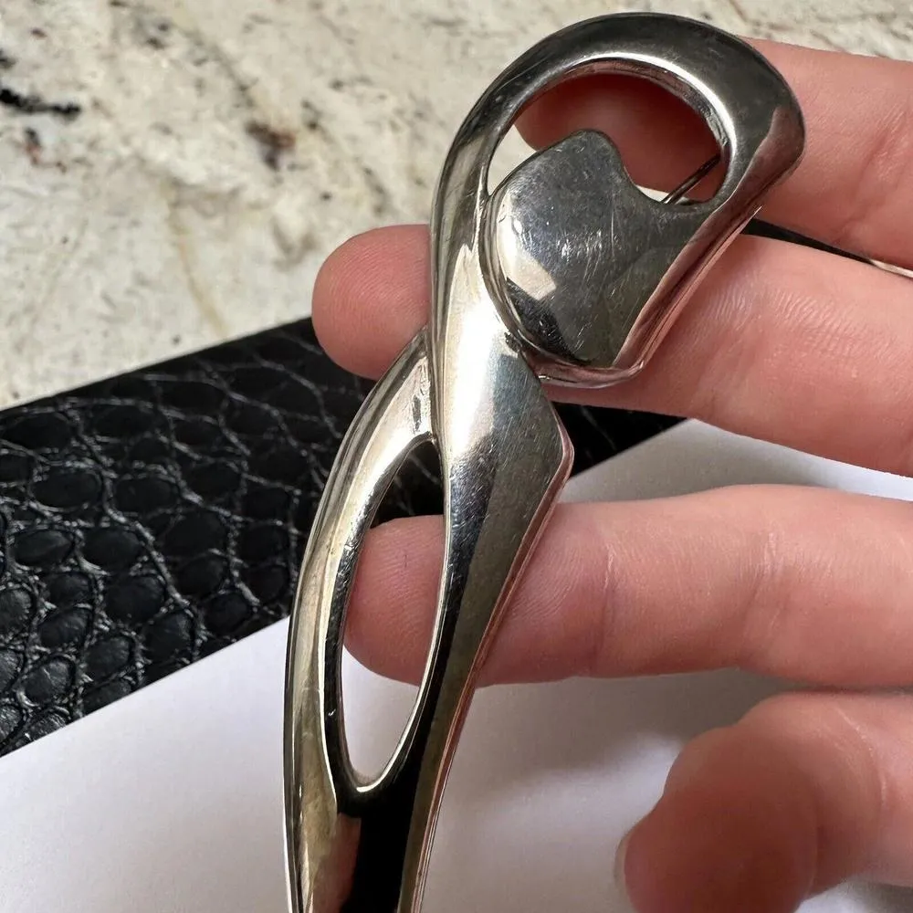 Givenchy Signed Vintage Silver Tone Brooch Pin Flawed - Image 5