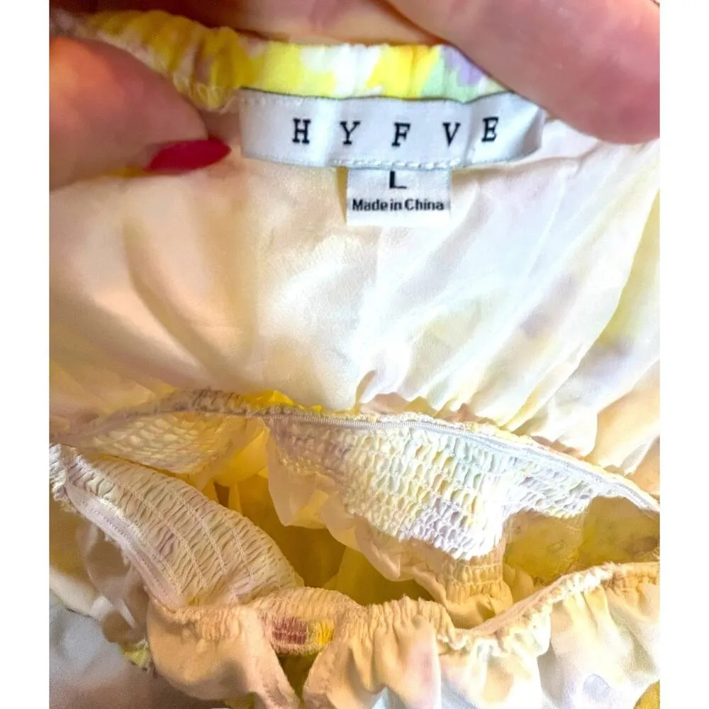 Watercolor Floral Babydoll Dress - Size  L - Image 9