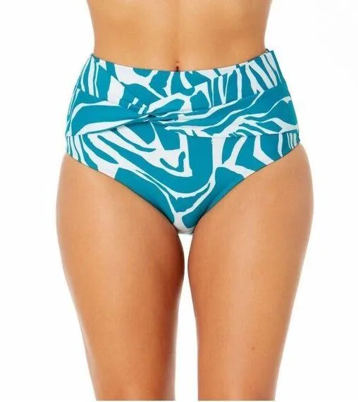 Catalina High Waist Twist Bikini Bottom Swimwear Size Medium New Nylon Blend** - Image 1