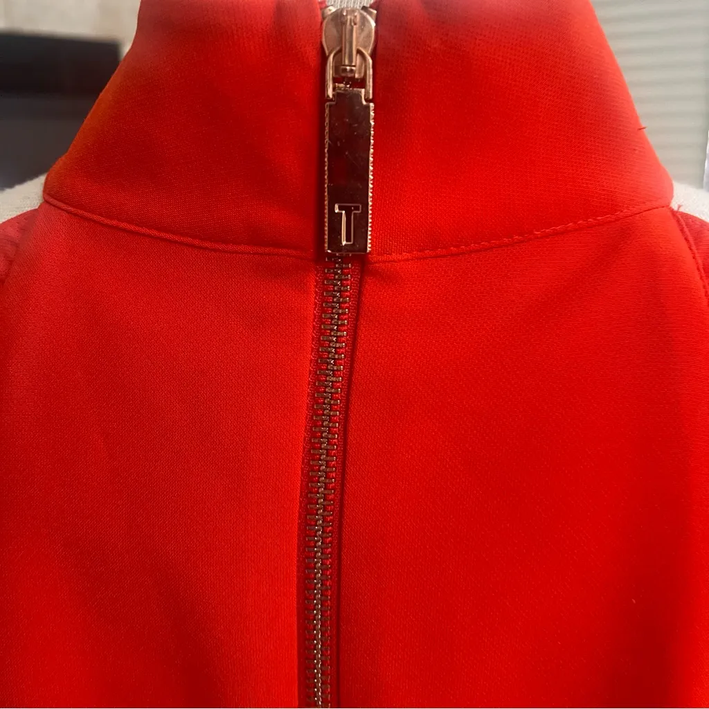 Ted Baker London Torriya Ruffle Halter‎ Neck Red Shift Dress uk 4/ USa 10 EUC Size undefined - Image 4