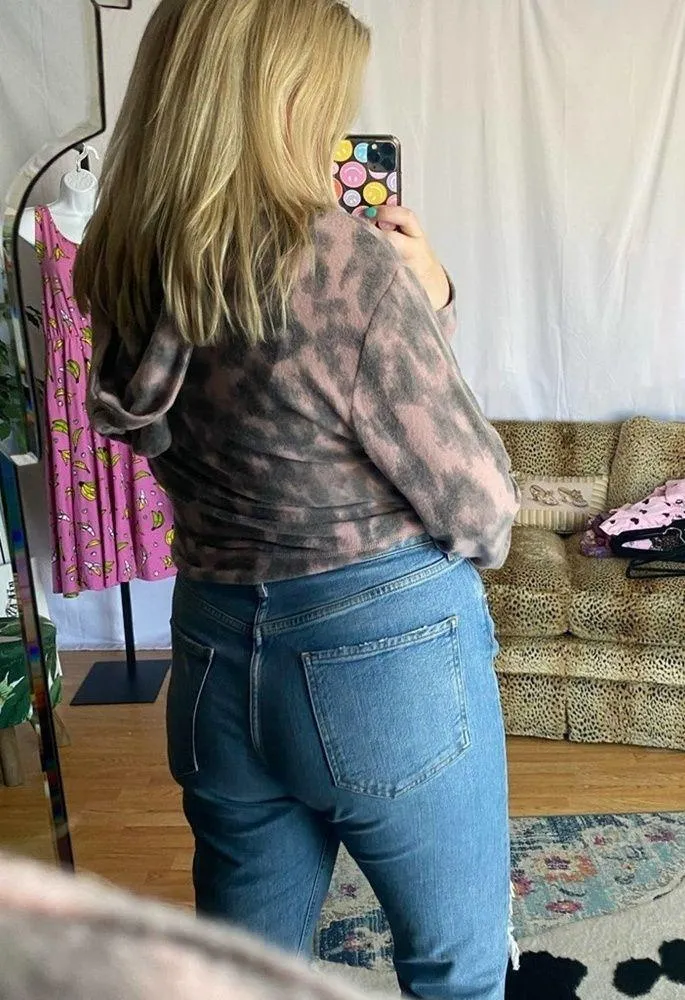 NWT blankNYC fuzzy leopard cheetah cropped hoodie - Image 85