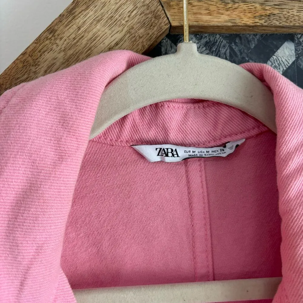 Zara Oversized Denim Button Down Shirt Jacket - Image 3