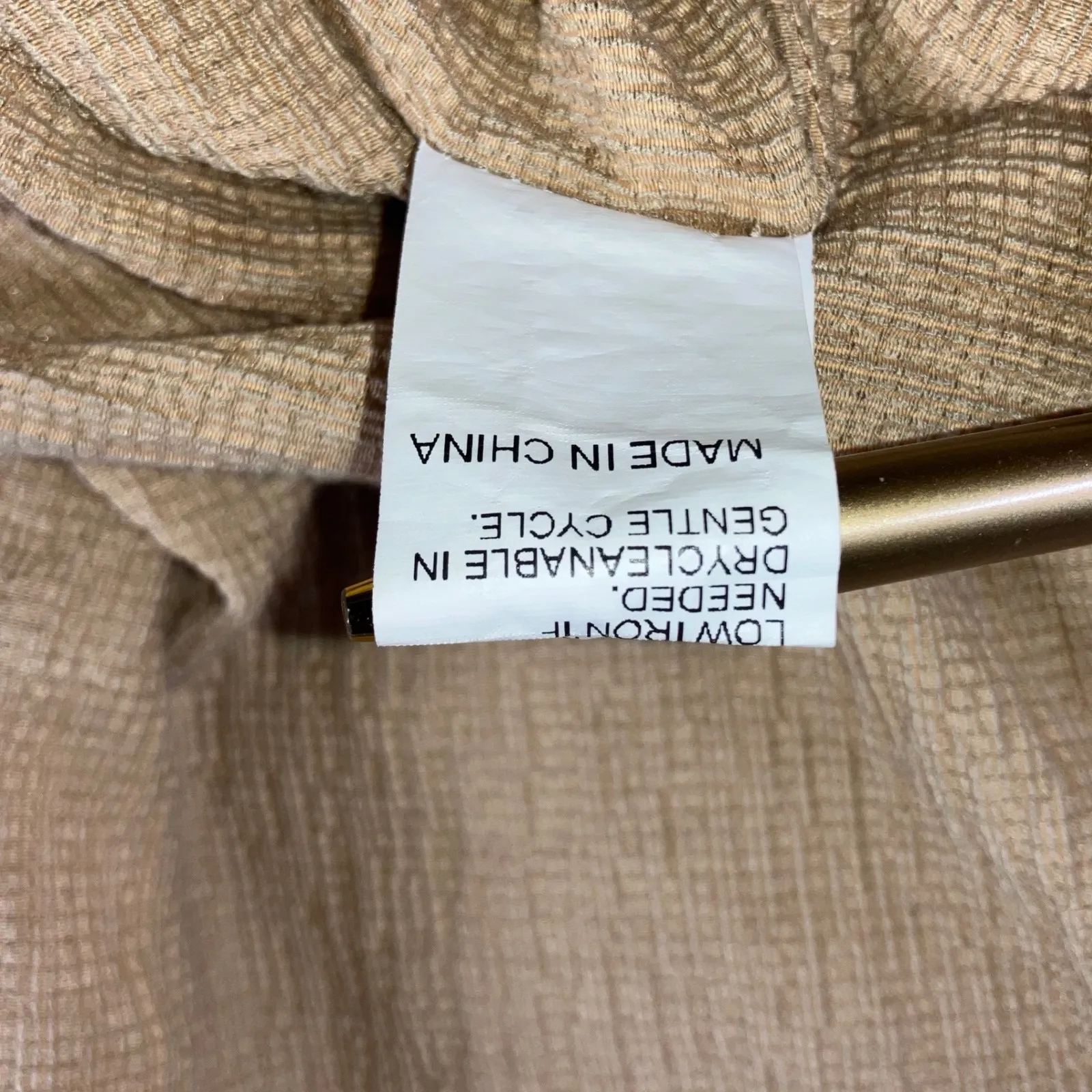 Textured Button Up Shirt Women 0XL Relaxed Fit Vacation‎ Travel Academia Tan Size 0X - Image 10