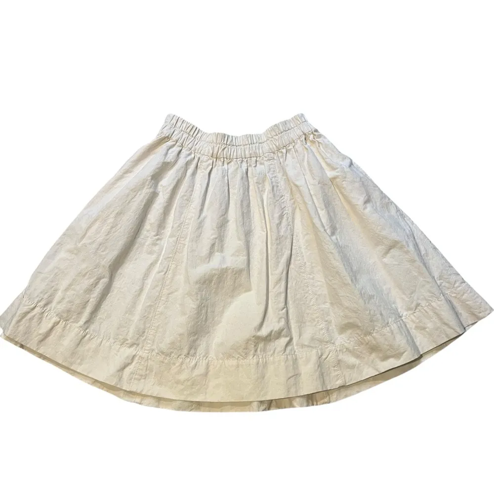 Marc Jacobs Ecru Linen/Cotten Blend Gathered A-Line Elastic Waist Skirt, Sz 8 - Image 8