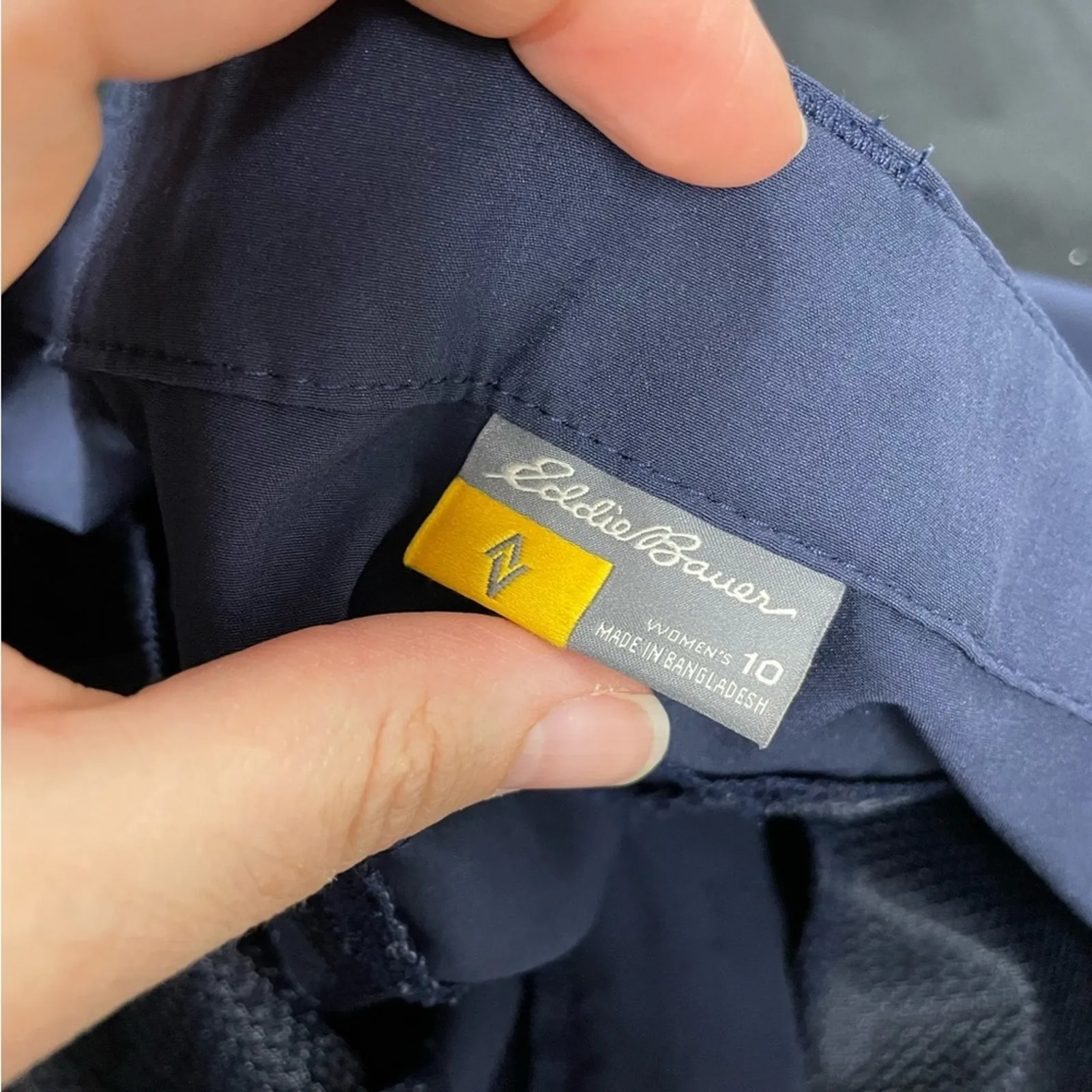 Eddie Bauer Navy Blue Wide Leg Cropped Hiking Outdoor Pants Womens 10 Gorpcore - Image 8