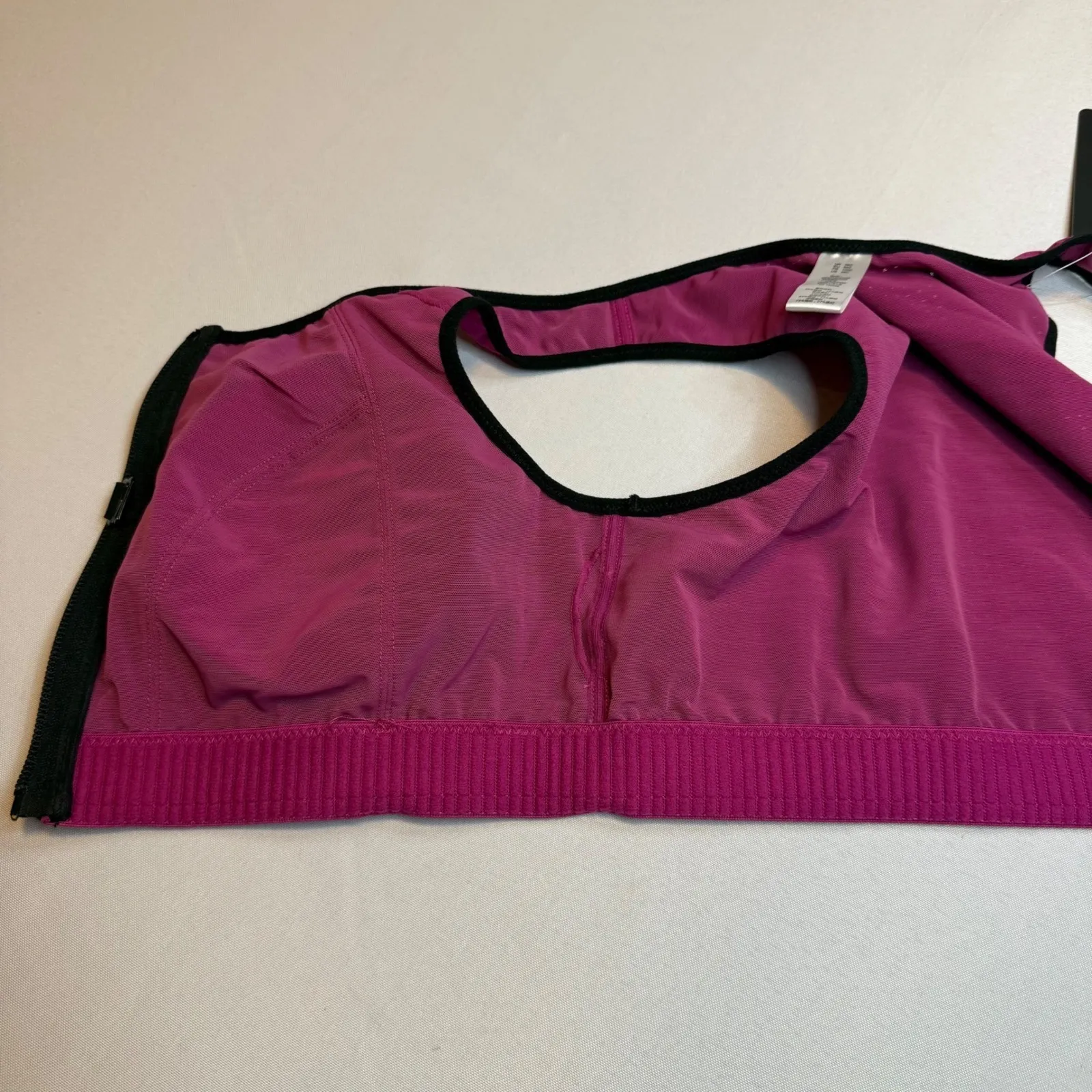 SYROKAN 38C NEW Zip Front Perforated Sports Bra High Support Fitness Activewear Pink Size 38 C - Image 5