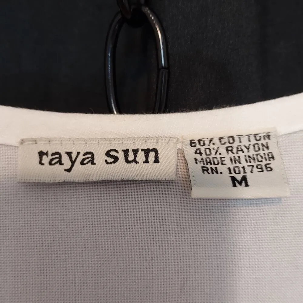 Raya Sun White Brown Button Front Floral Embroidery Animal Print Mini Swim Dress - Image 6