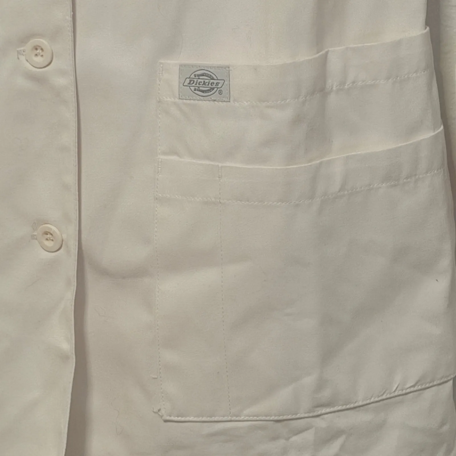 Dickies White Lab Coat Junior Sz Small Medical Cosmetology Workwear - Image 4