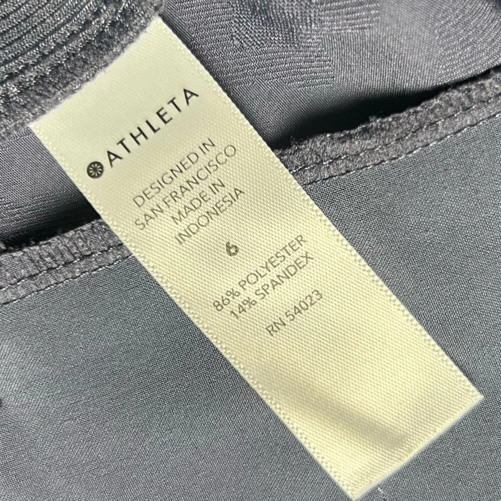 Athleta Navy Brooklyn Textured Ankle Pant Leopard Print Athletic Pants Size 6 - Image 6